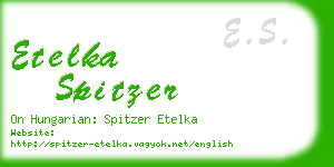 etelka spitzer business card